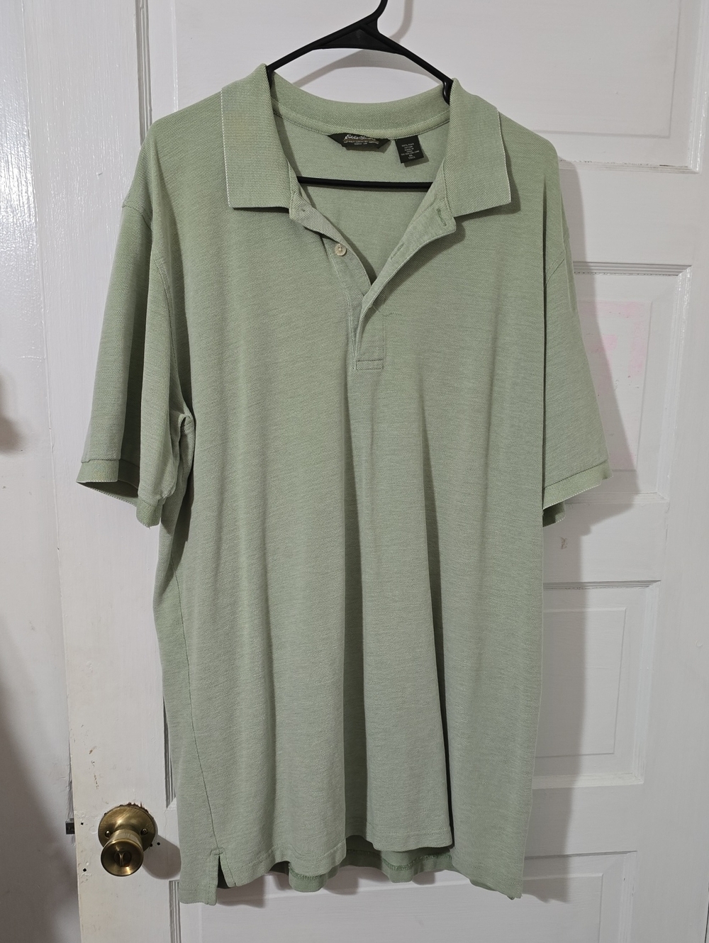 Eddie Bauer Men's Sage Green Short Sleeve Polo